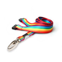 Rainbow Lanyard Metal Clip