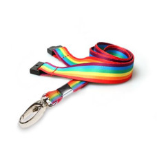 Rainbow Lanyard Metal Clip