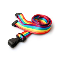 Rainbow Lanyard Plastic J Clip