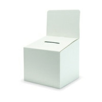 White Cardboard Medium Suggestion Box With Header