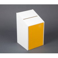 Ballot Box With Lock In White Acrylic