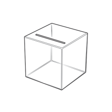 Square Medium Suggestion Box Clear Acrylic