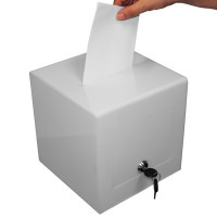 Lockable Ballot Box In Opaque Acrylic