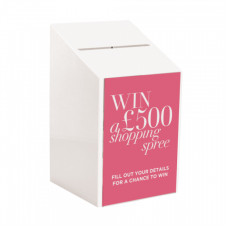 Suggestion Ballot Box With A4 Poster Holder & Optional Side Pocket