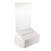 White acrylic suggestion box A5 or A4 header and leaflet pocket