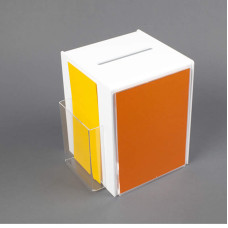 White Acrylic Suggestion Box with A5 Message Holder