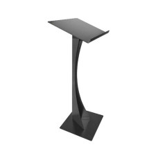 Black White or Silver Metal Lectern With Curved Pole