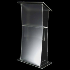 Acrylic Lectern or Podium With Frosted Front Panel