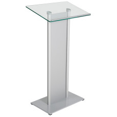 Tempered Glass and Steel Contemporary Podium/Lectern