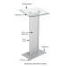 Tempered Glass and Steel Contemporary Podium/Lectern