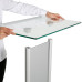 Tempered Glass and Steel Contemporary Podium/Lectern