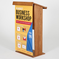 Wheeled Wooden Lectern or Podium