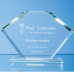 Award Plaques In Jade, Clear and Smoked Glass