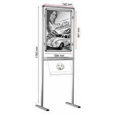 A1 Poster Holder With Literature Shelf