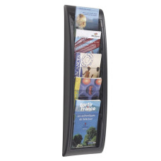 1/3 A4 Wall Mounted Display Unit in Black or Silver