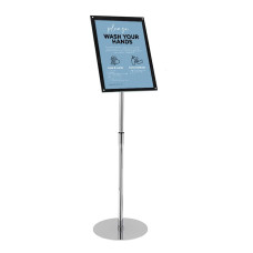 A4 Bevelled Edge Chrome and Black Poster Stand