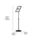 Black Height Adjustable A4 Poster Display Stand