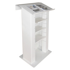 Aluminium Lectern With Storage - Black White or Silver