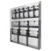 Multi Pocket Wall Mounted Brochure Dispenser